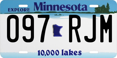 MN license plate 097RJM