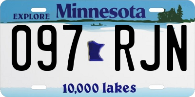 MN license plate 097RJN