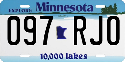 MN license plate 097RJO