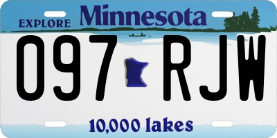 MN license plate 097RJW
