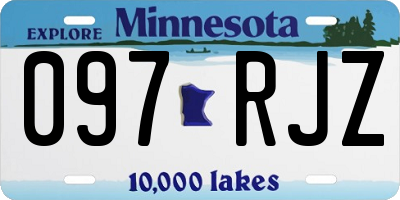 MN license plate 097RJZ