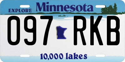 MN license plate 097RKB
