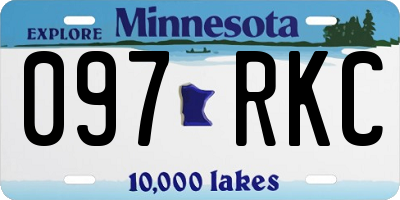 MN license plate 097RKC