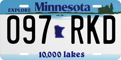 MN license plate 097RKD