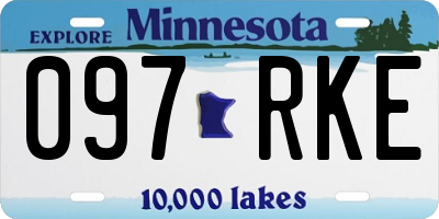 MN license plate 097RKE