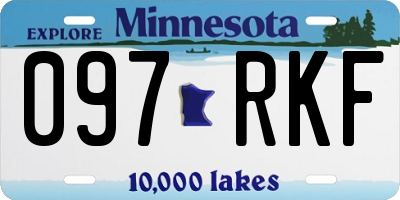 MN license plate 097RKF
