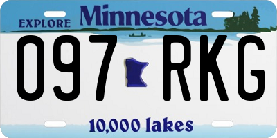 MN license plate 097RKG