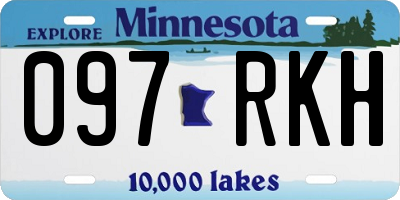 MN license plate 097RKH