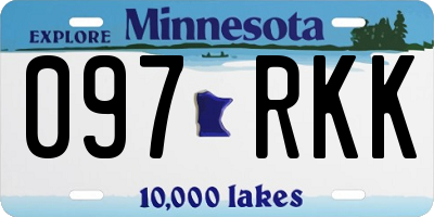 MN license plate 097RKK