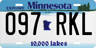 MN license plate 097RKL