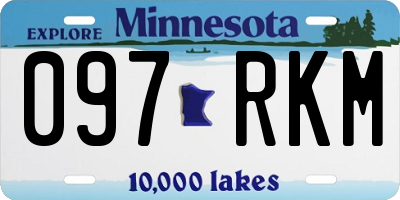 MN license plate 097RKM