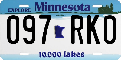 MN license plate 097RKO