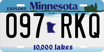 MN license plate 097RKQ