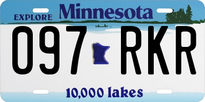 MN license plate 097RKR