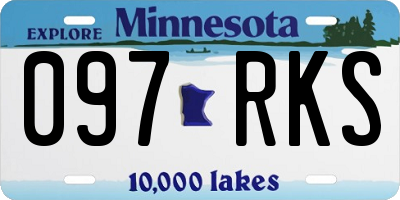 MN license plate 097RKS