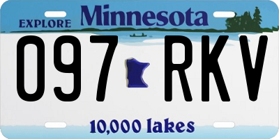 MN license plate 097RKV