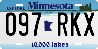 MN license plate 097RKX