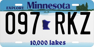 MN license plate 097RKZ