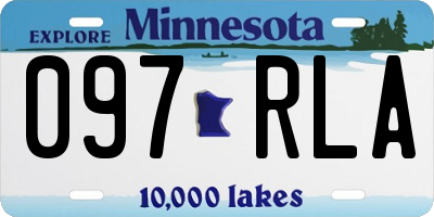 MN license plate 097RLA