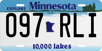 MN license plate 097RLI