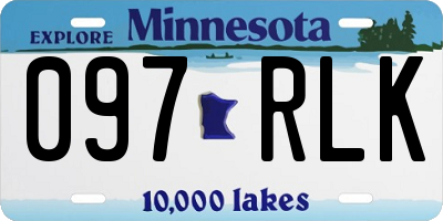 MN license plate 097RLK