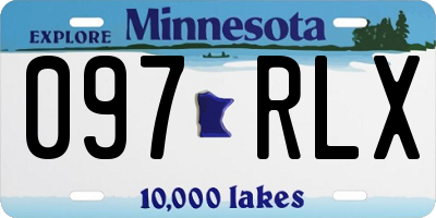 MN license plate 097RLX