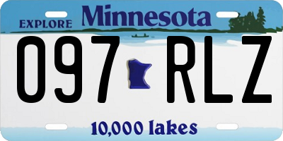 MN license plate 097RLZ