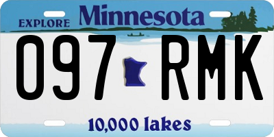 MN license plate 097RMK
