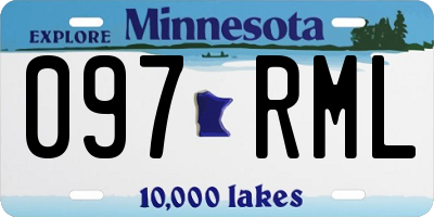 MN license plate 097RML