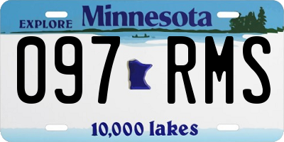 MN license plate 097RMS