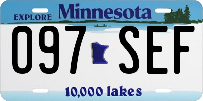 MN license plate 097SEF