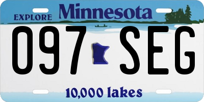 MN license plate 097SEG