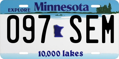 MN license plate 097SEM