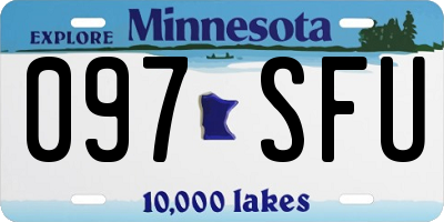 MN license plate 097SFU