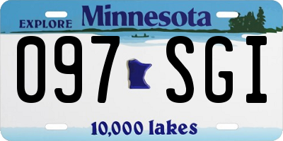 MN license plate 097SGI