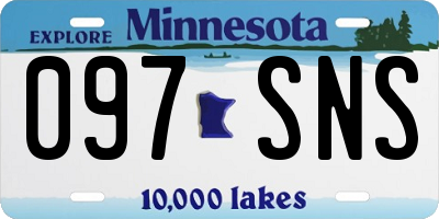 MN license plate 097SNS