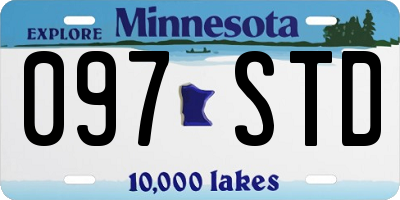 MN license plate 097STD