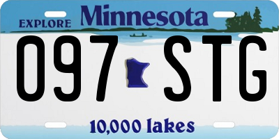 MN license plate 097STG