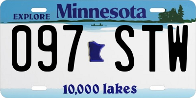 MN license plate 097STW