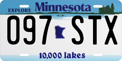 MN license plate 097STX