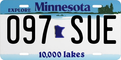 MN license plate 097SUE