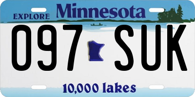 MN license plate 097SUK