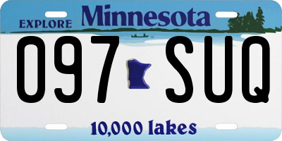 MN license plate 097SUQ