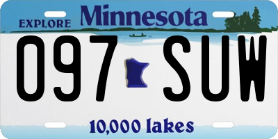 MN license plate 097SUW