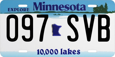 MN license plate 097SVB