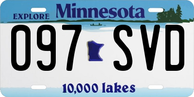 MN license plate 097SVD
