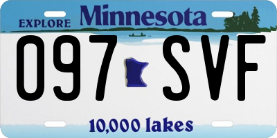 MN license plate 097SVF