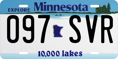 MN license plate 097SVR