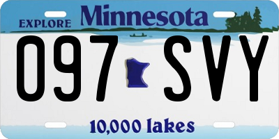 MN license plate 097SVY