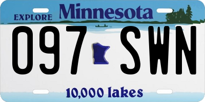 MN license plate 097SWN